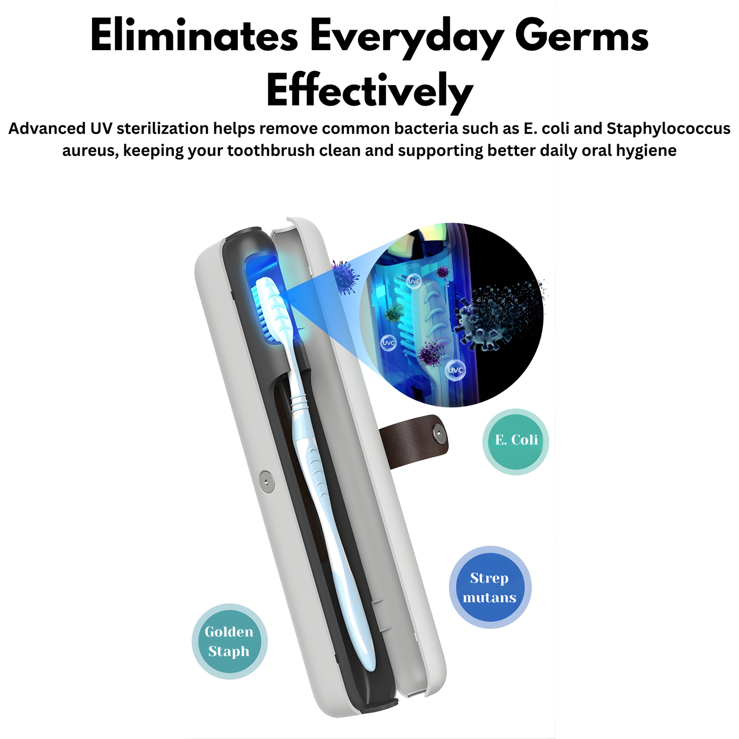 Portable UV Toothbrush Sterilizer Case